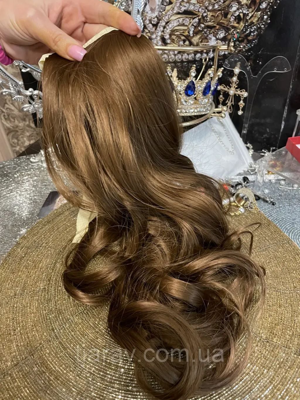 Шиньйон накладний хвіст на заколці світлий 9455 Китай