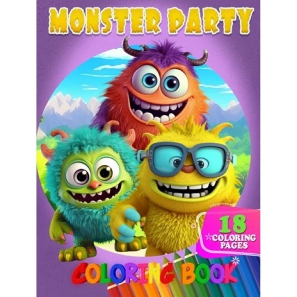 Розмальовка А4 Monster Party 18 малюнків на скобі А05122406 Jumbo