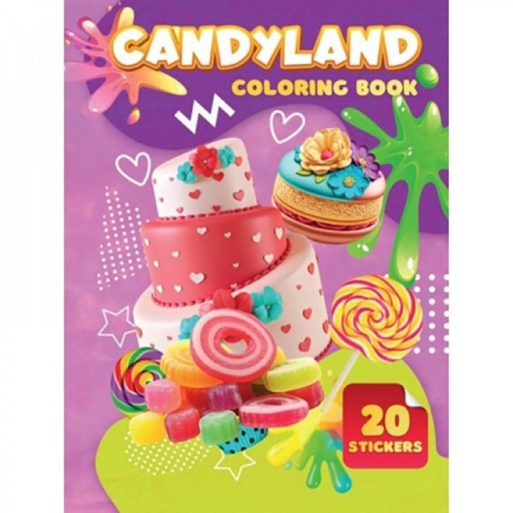 Розмальовка А4 Candyland 20 наліпок на скобі A06012506 Jumbo