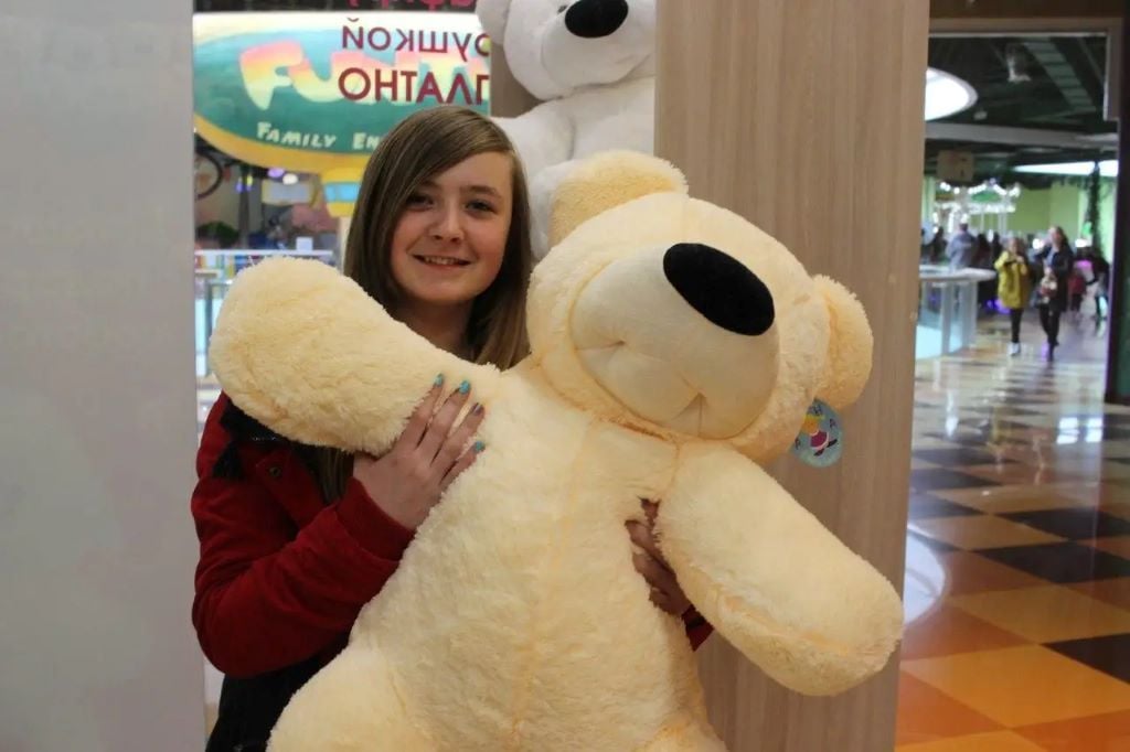 М'яка іграшка ведмедик Любимчик великий 130 см бежевий Ч347Беж чайка