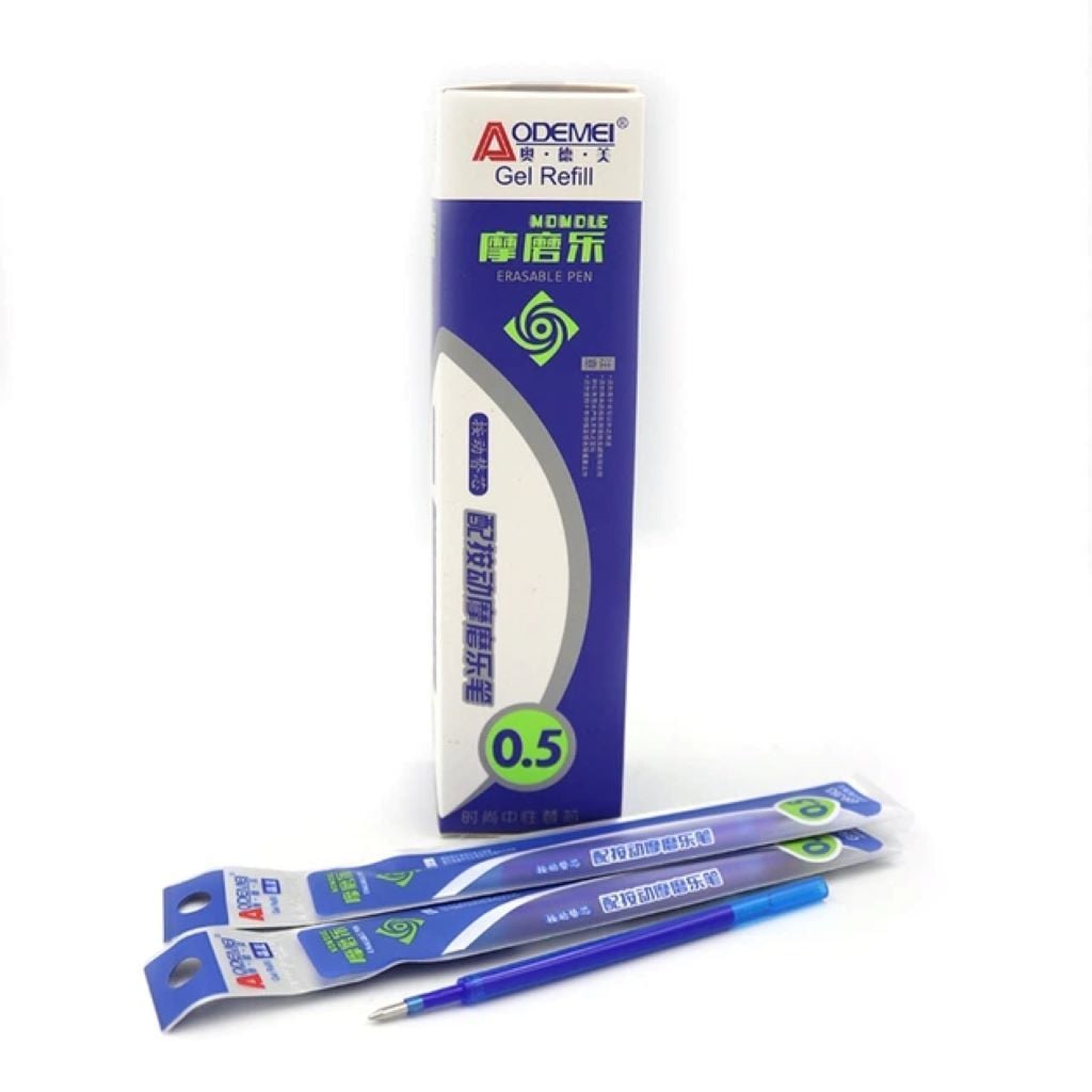Стрижень на автомат пиши стирай 0,5мм 110мм Monole синій GR-393 Aodemei