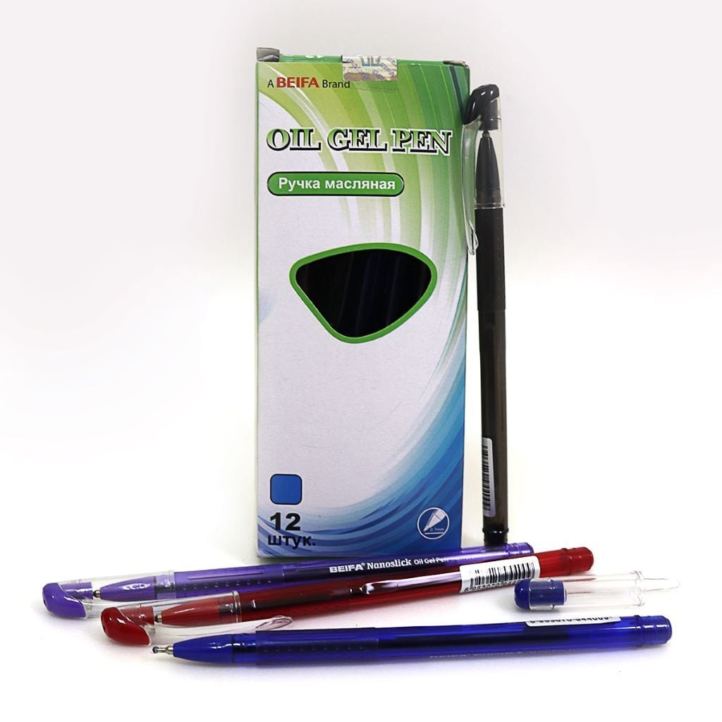 Ручка кулькова 0,7 мм кольоровий корпус синя TA3176-blu Beifa