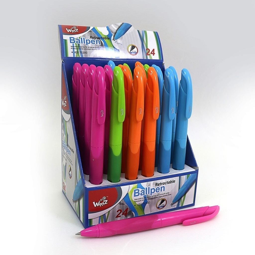 Ручка кулькова автомат 0,7 мм з гриппом синя KB175200 Китай