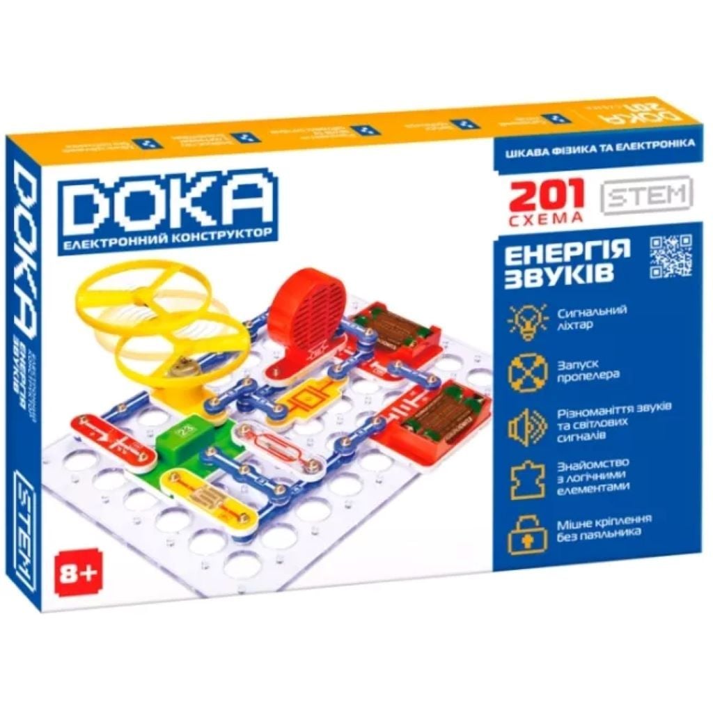 Конструктор електронний Doka 201 схема у коробці 40*27*4см D70706 kiddisvit