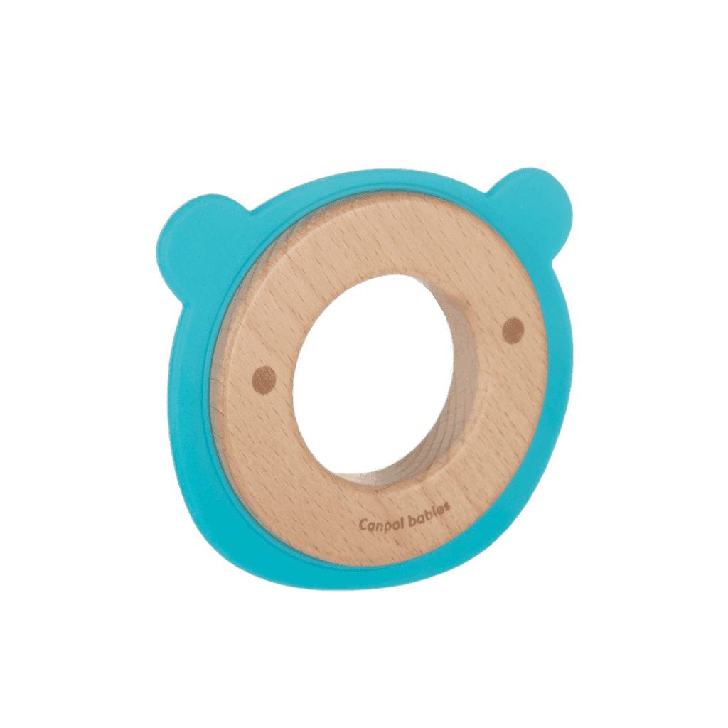 Прорізувач Ведмедик дерев'яно силіконовий на планшетці 80/304 Canpol