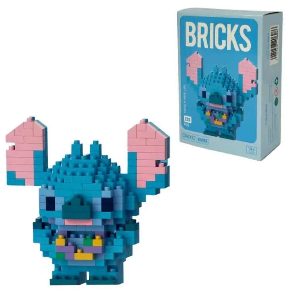 Конструктор піксельний 228дет Стіч в коробці 10*8*3,5см X5024 Bricks