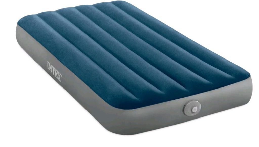 Надувний матрас велюр синій 191x99x25см 64187NP intex