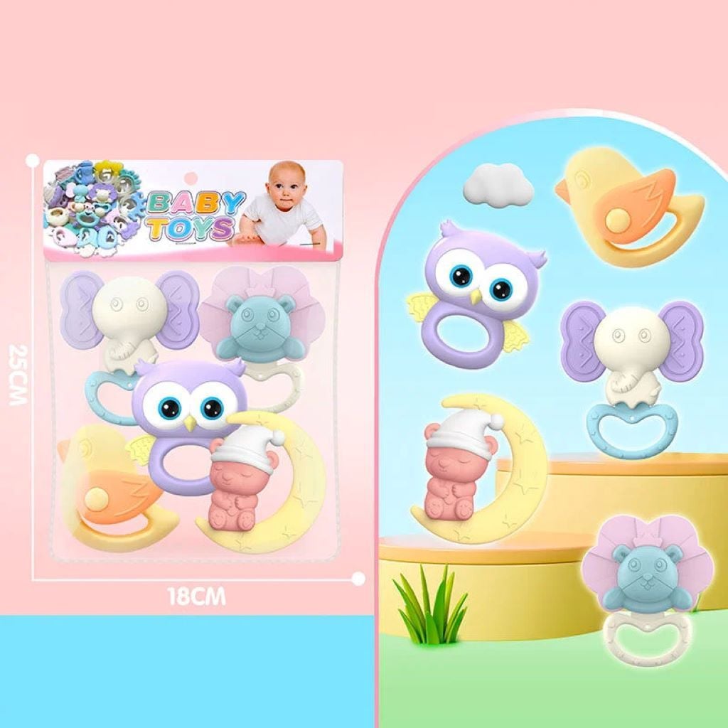 Брязкальця набір 5 шт прорізувач в пакеті 031 Китай