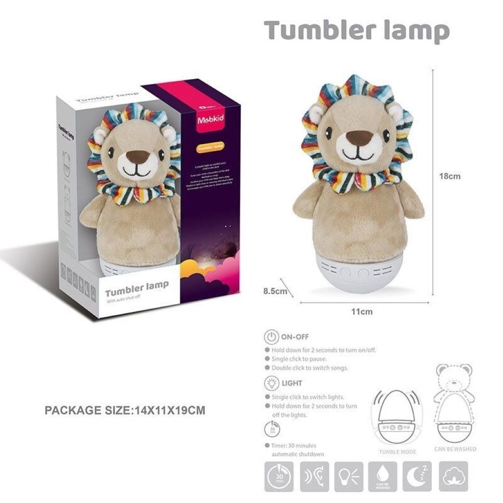 Неваляшка Лев на батарейках звук світло у коробці 19*14*11см MBQ663-2 Китай