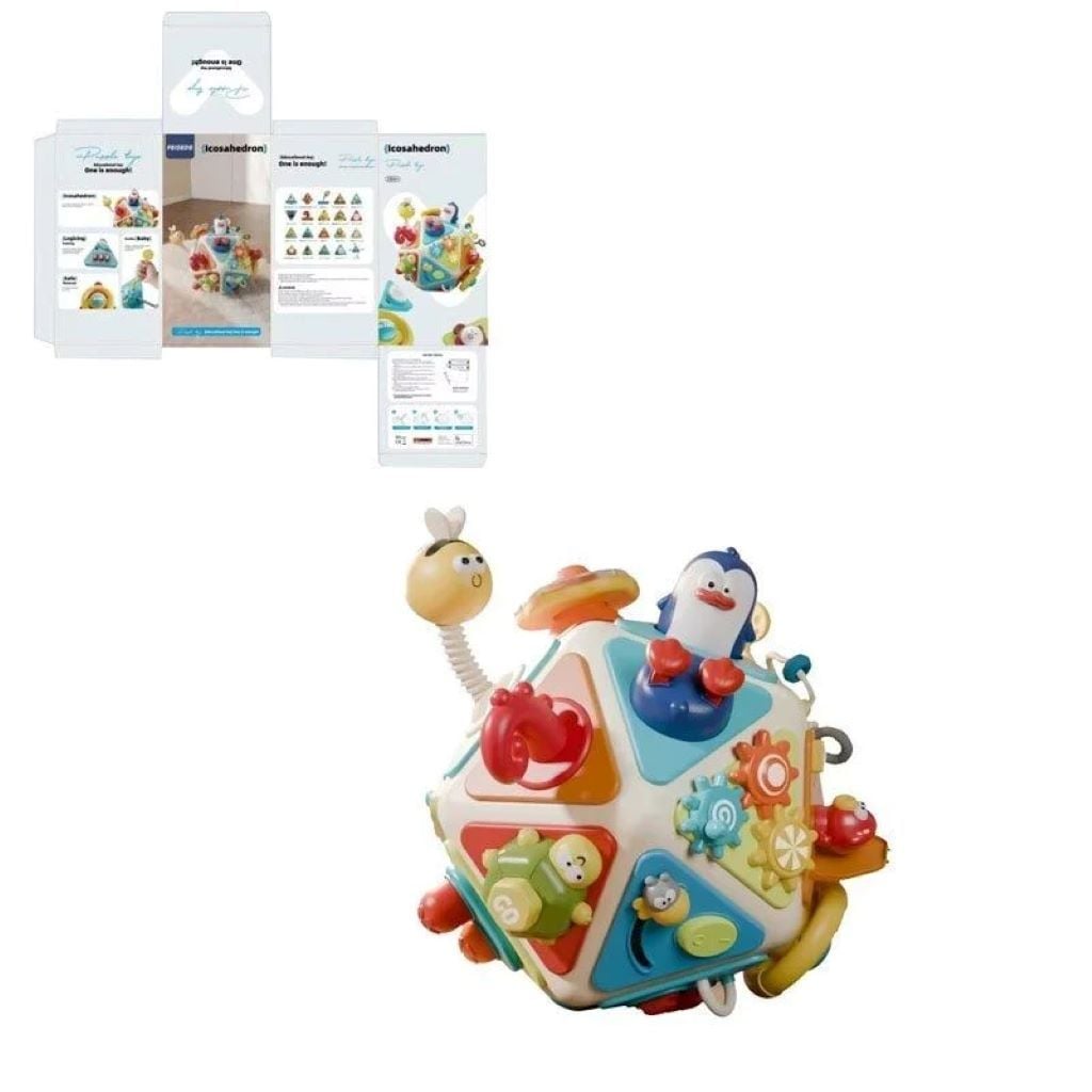 Бізікуб багатогранник тактильні рухомі частини в коробці 37,5*19,5*19см 558 Китай