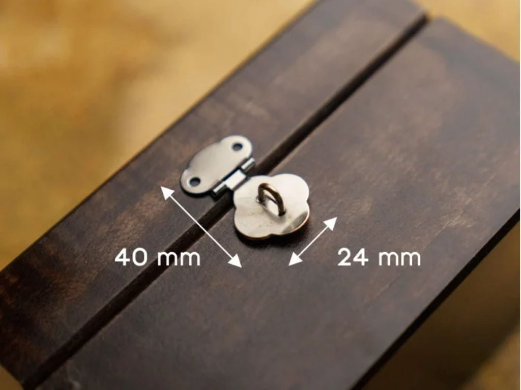 Замок для скрині 40*24мм срібло N-255 Україна