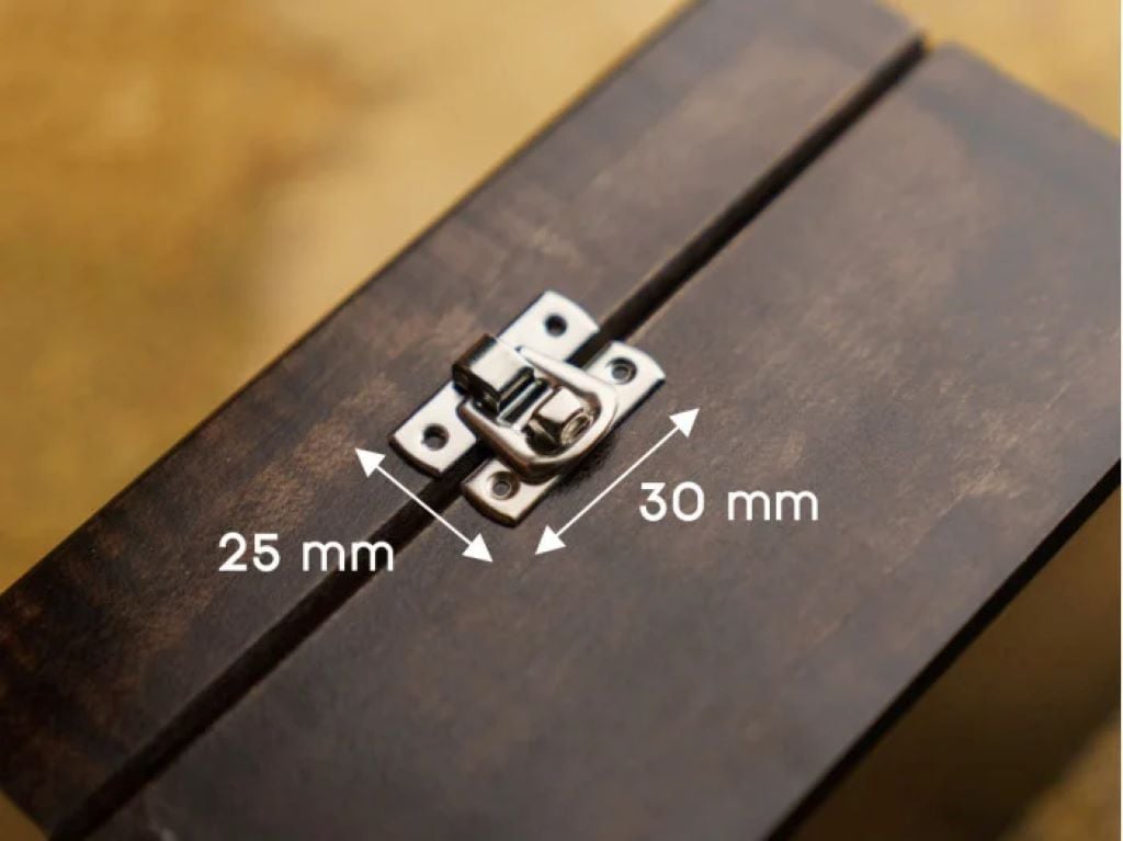 Засувка для скрині 30*25мм срібло A-014-3 Україна