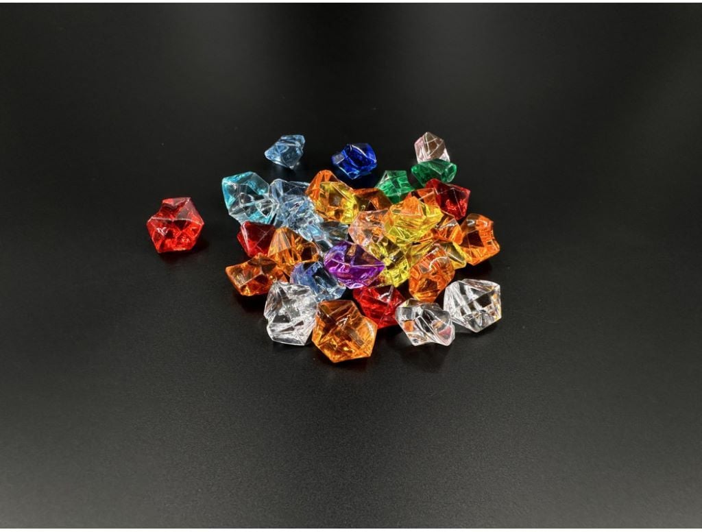 Камінь 100г кристали прозорі кольорові у пакеті KM-05 Китай