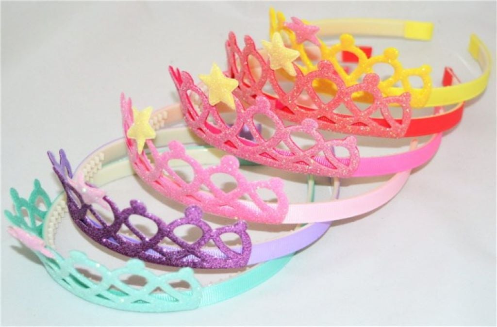 Обруч для волосся Корона з зірочкою мікс кольорів 0106-128 Україна