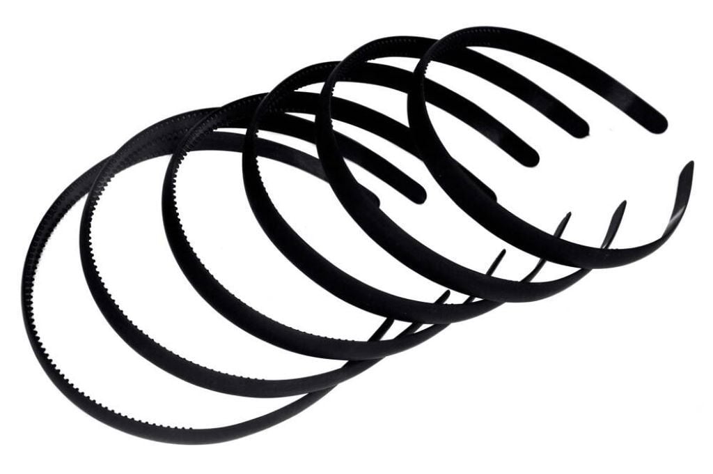 Обруч для волосся Матовий ширіна 1см пластик чорний 0203-777 Україна