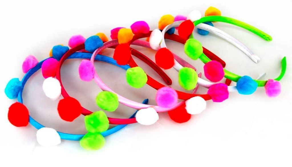 Обруч для волосся Помпони мікс кольорів 0106-670 Китай