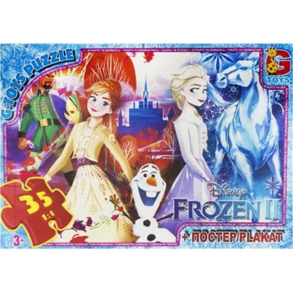 Пазли 35ел Frozen 2+ постер в коробці 18*12*2см FR026 G-Toys