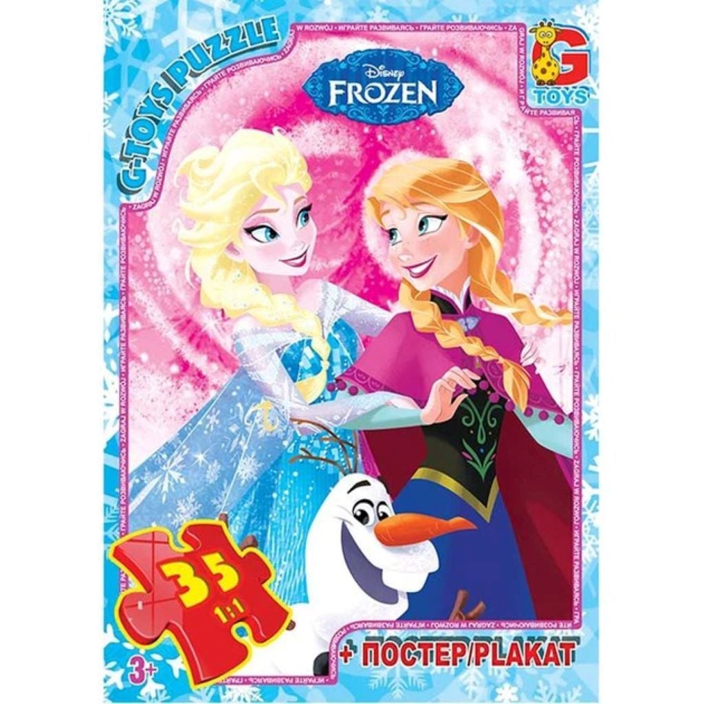 Пазли 35ел Frozen 2+ постер в коробці 18*12*2см FR051 G-Toys