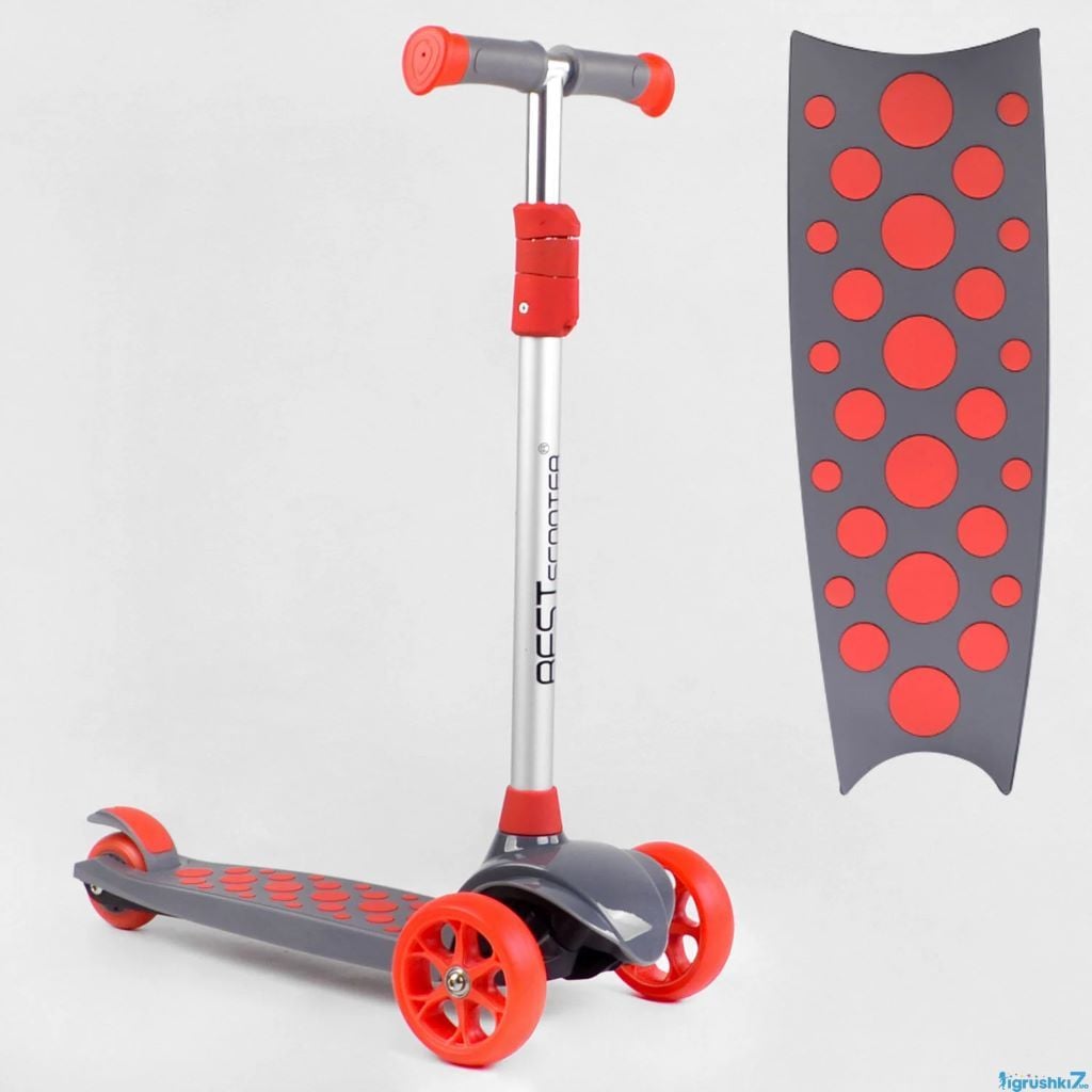 Самокат 3-Х колісний світло деко колеса знімне кермо передні колеса PU 120*35мм задні колеса PU 80*30мм LK-52003 Best scooter