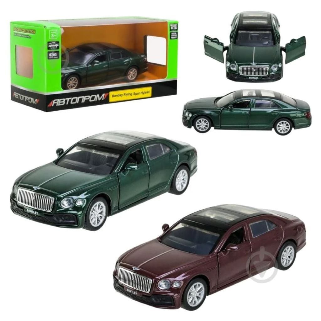 Машина метал 1:38 Bentley Flying Spur Hybrig відчин двері у коробці 14*7*6,5см 4380 Автопром