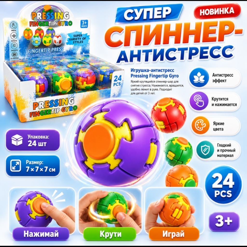 Міні гра спінер Finger Tip Gyro у коробці Pl-698 Китай