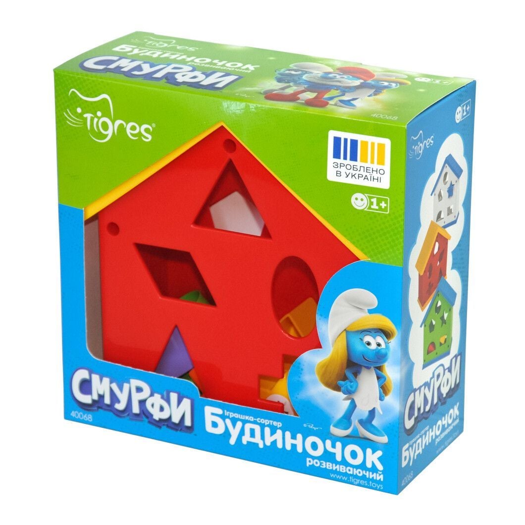 Сортер будиночок Смурфи в коробці 40068 Тігрес