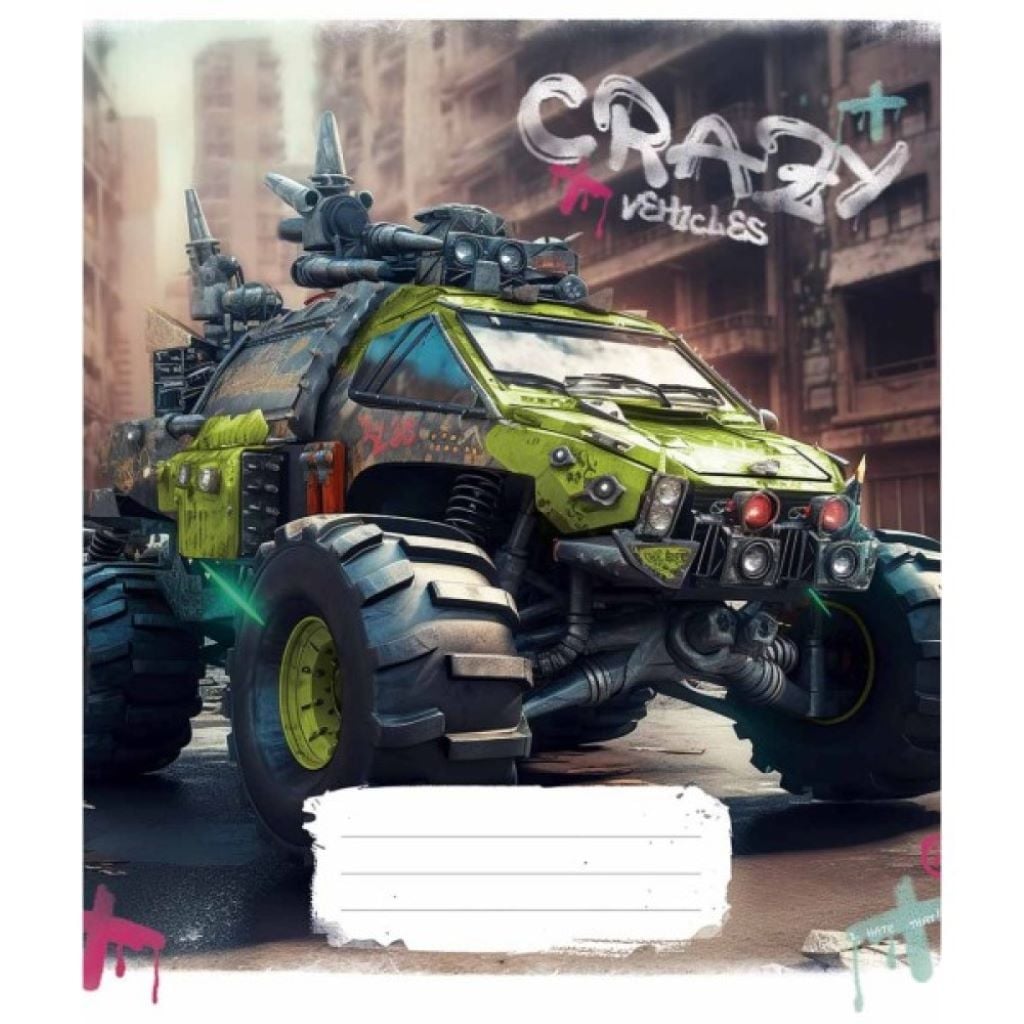 Зошит 36арк лінія тверда обкладинка Monster Trycks 036-3283L Школярик