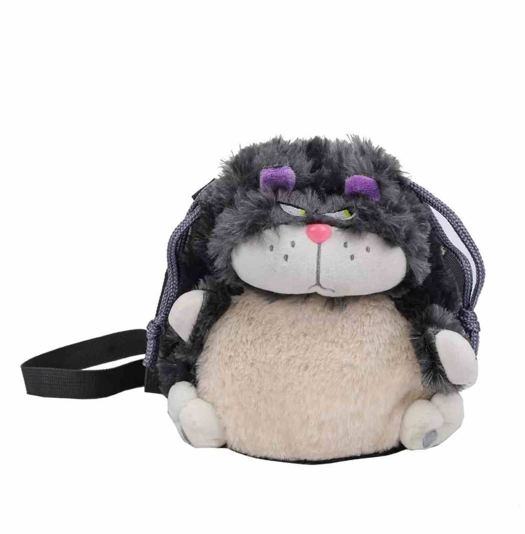 Рюкзак сумка м'яка іграшка Котик 20*18см сірий Bag23 Dreamtoys