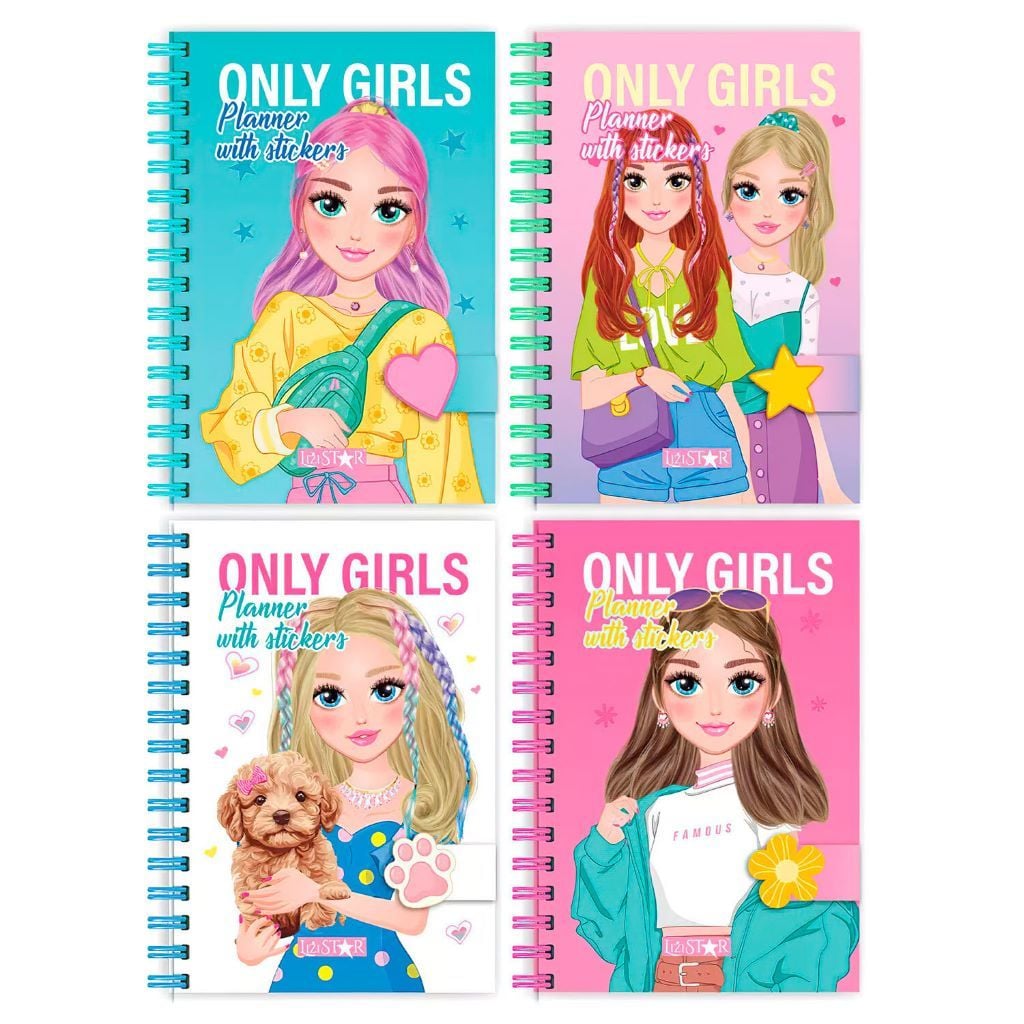 Блокнот А6 64стор Only Girls Planner на спіралі L5-01 Апельсин