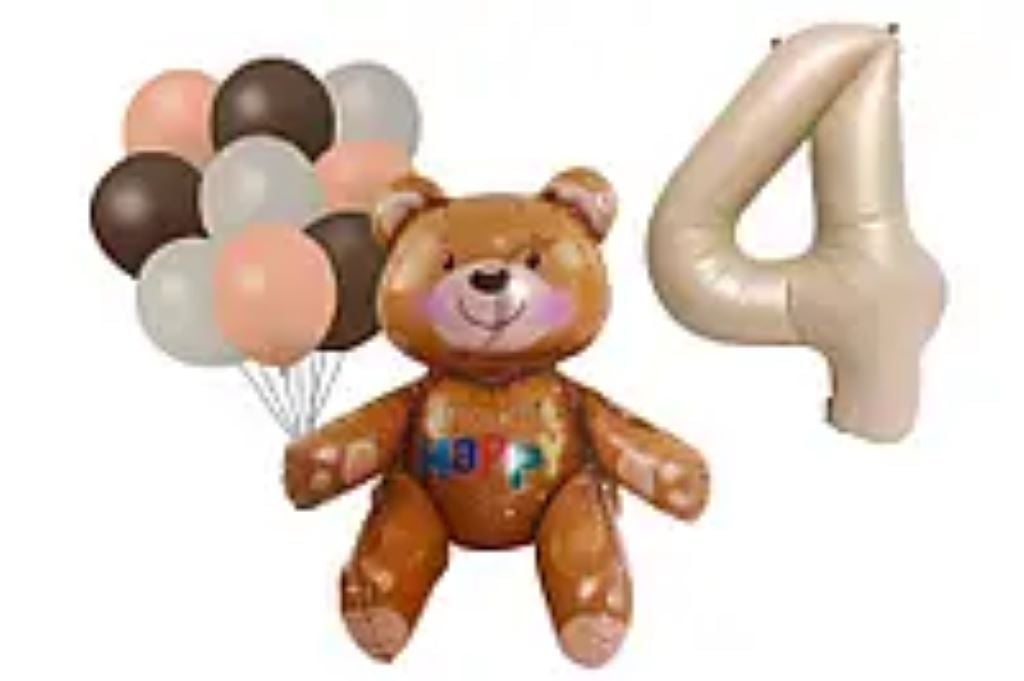 Кульки 11шт набір фольга 24*1шт фольга цифра 4 1шт латекс п10 9шт Happy Birthday YW-L2413 мексика