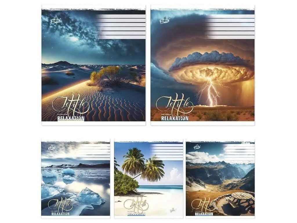 Зошит 18арк лінія тверда обкладинка мікс видів ТВ-108л Бріск