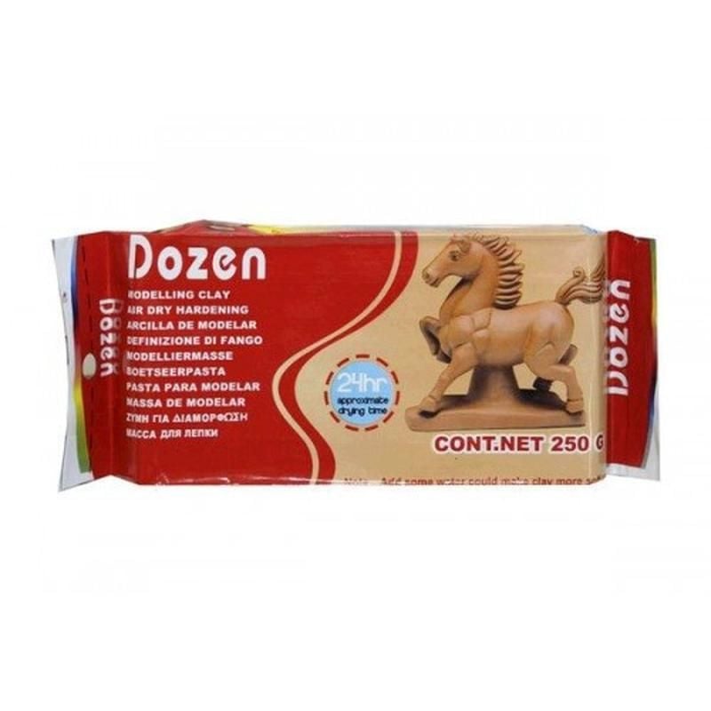 Глина для моделювання Dozen 250г теракотова самозастигаюча в герметичній упаковці B250 Китай