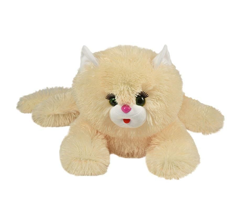 М'яка іграшка Кіт лежачий травка персік Ч128П чайка