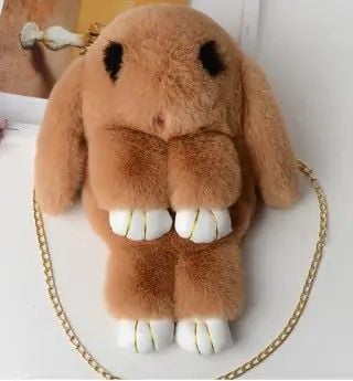 Рюкзак зайка хутро мікс колльорів на блискавці 1 відділеня 3302 Китай