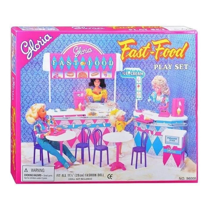 Меблі для ляльок Gloria Fast Food в коробці 32*5,5*26см 96008 глория
