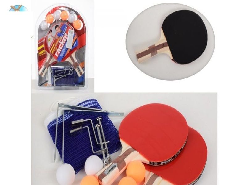 Тенис настольный ракетки 2шт сетка с креплениями +6мячиков Пинг-понг в блістері 29*38*5см MS1851 Китай