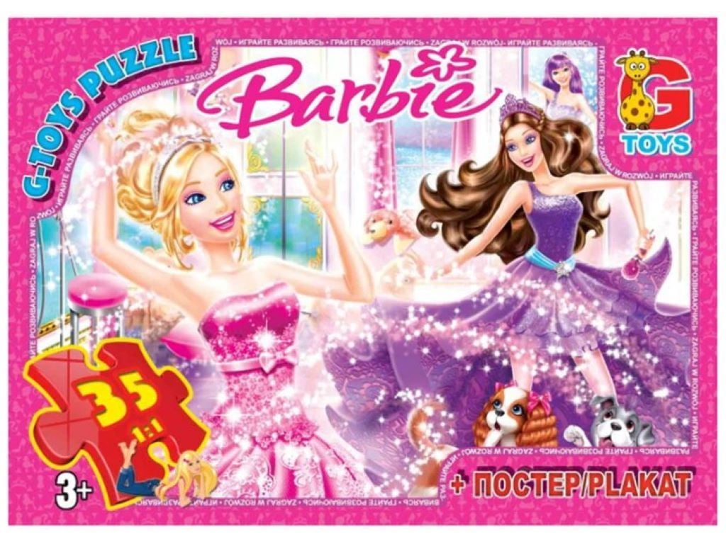 Пазли 35ел Barbie+ постер в коробці 19*13*3см BA001 G-Toys