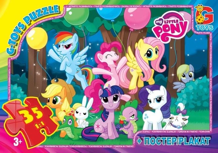 Пазли 35ел My little Pony постер у коробці 19*13*3см MLP007 G-Toys