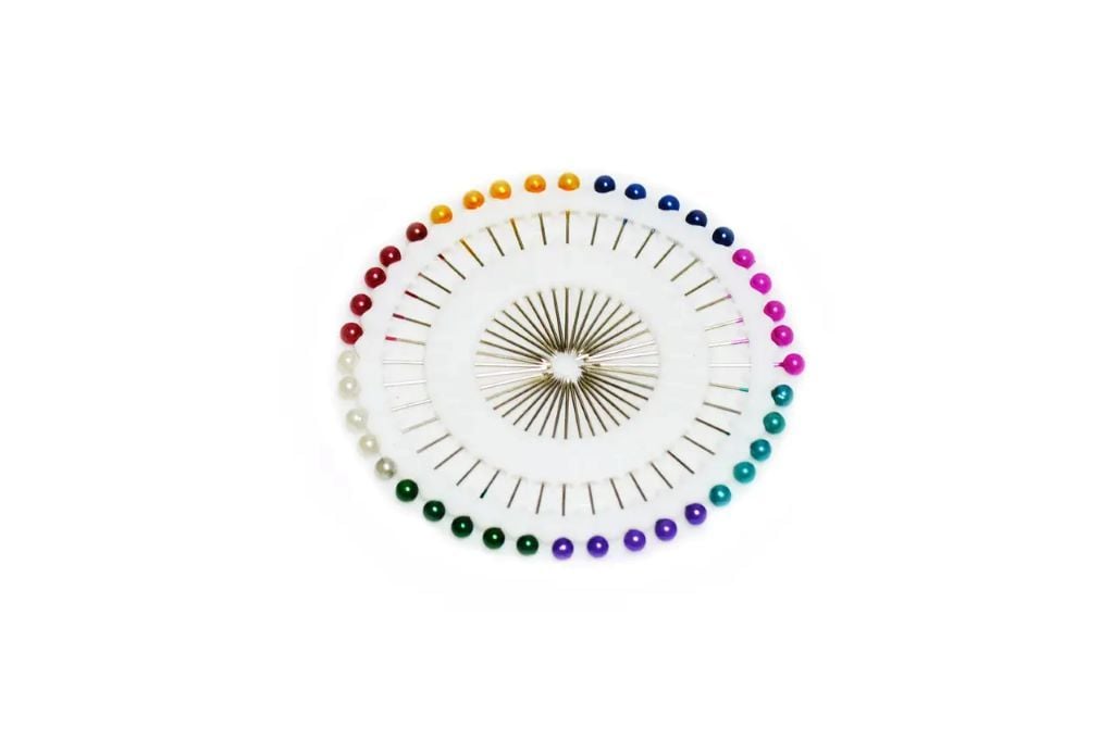 Голки швацькі кольорові кульки на кінці 40шт коло 64672 Україна