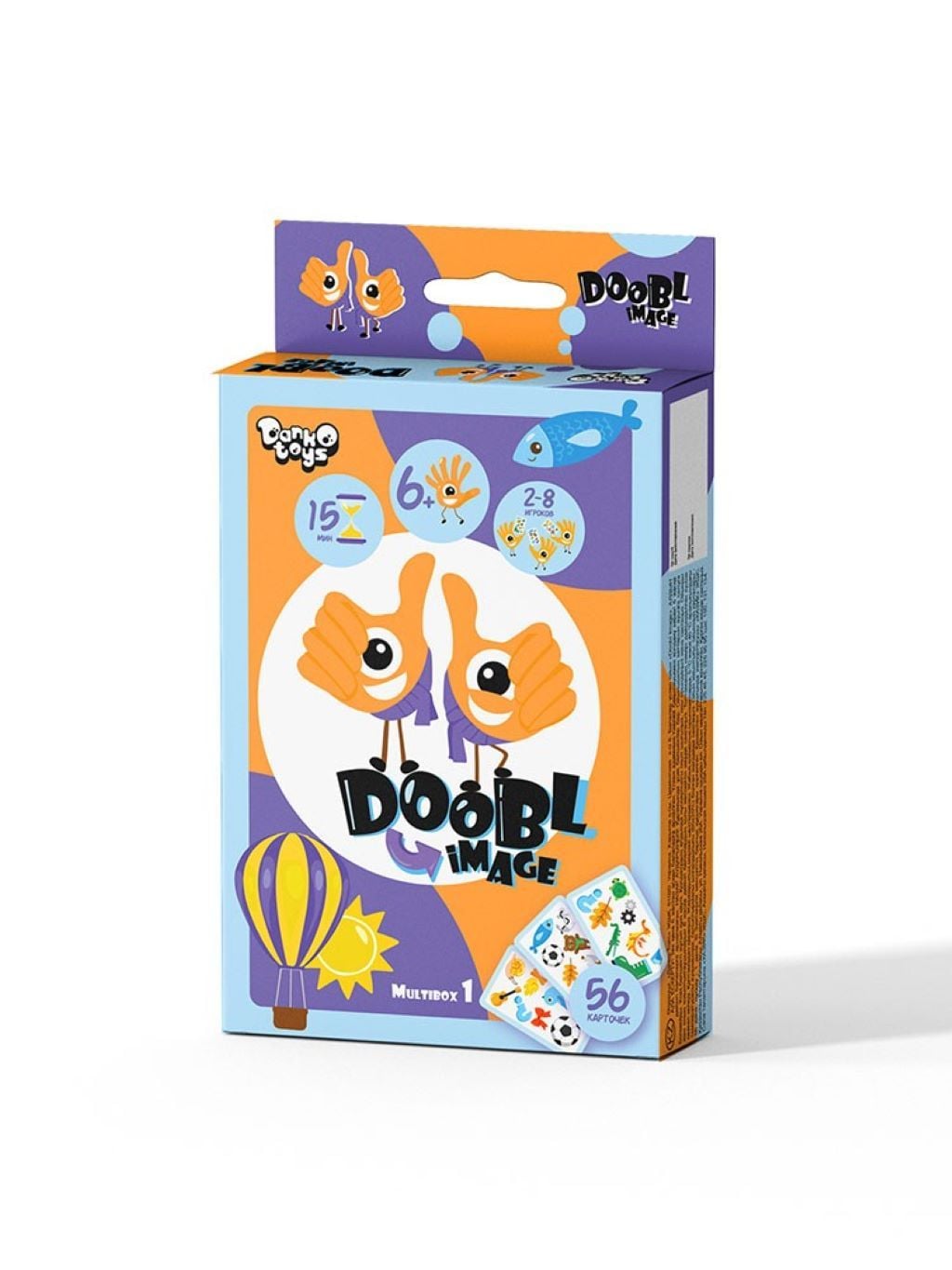 Настільна гра карткова Dooble image Multibox рос 56 карток у коробці 15*9*2см DBI-02-01 Danko toys