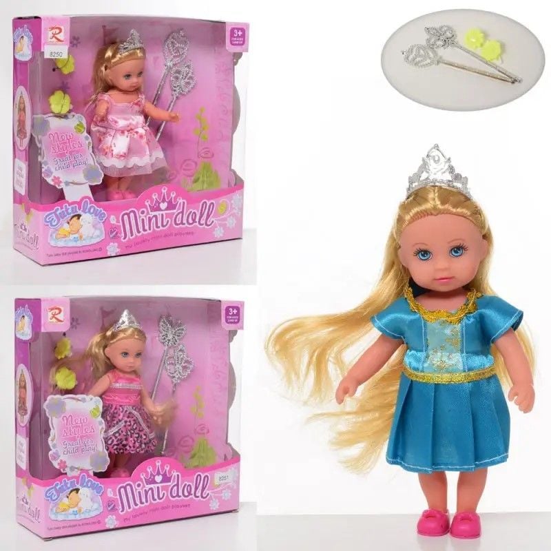 Лялька 12см корона палочка феї заколки коробка 20*20*4см 8250-1-2 Китай