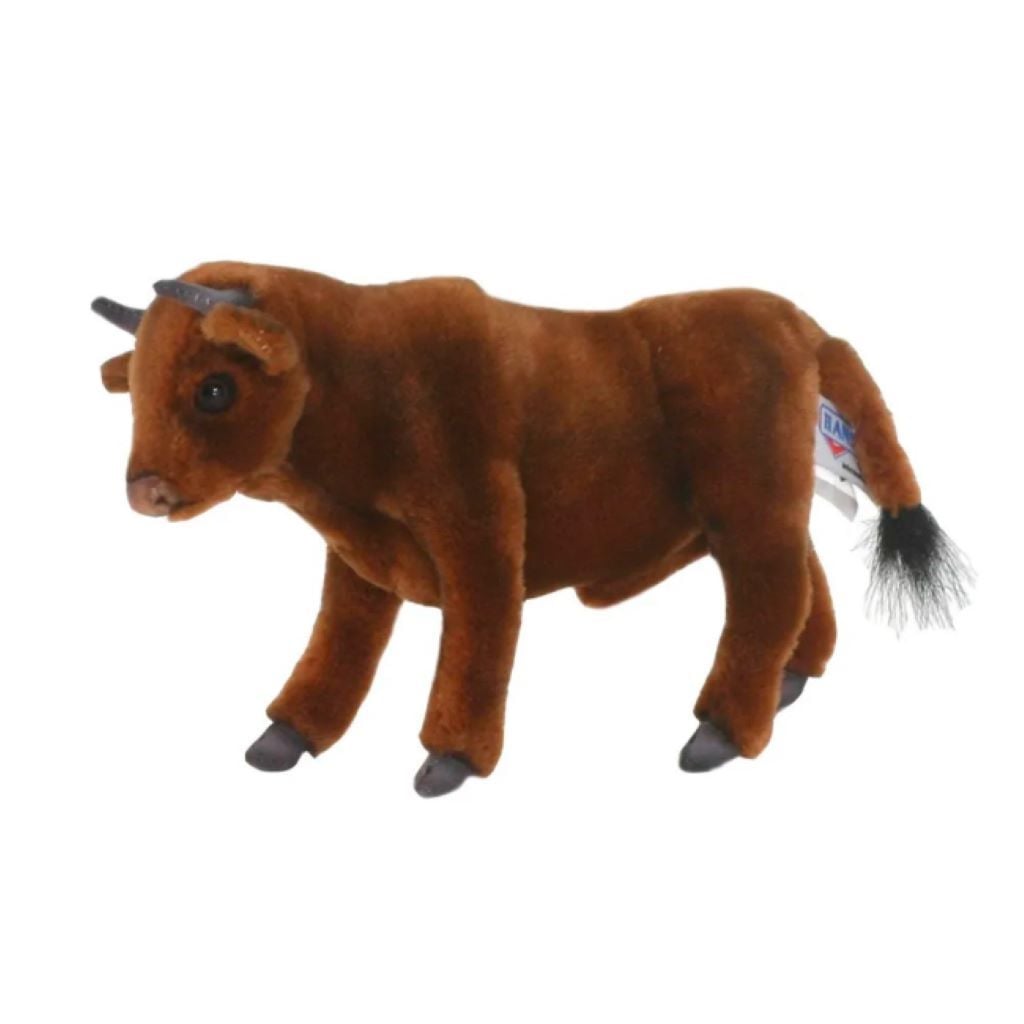 М'яка іграшка Бичок 26см звук світло на батарейках червона С43995 Китай