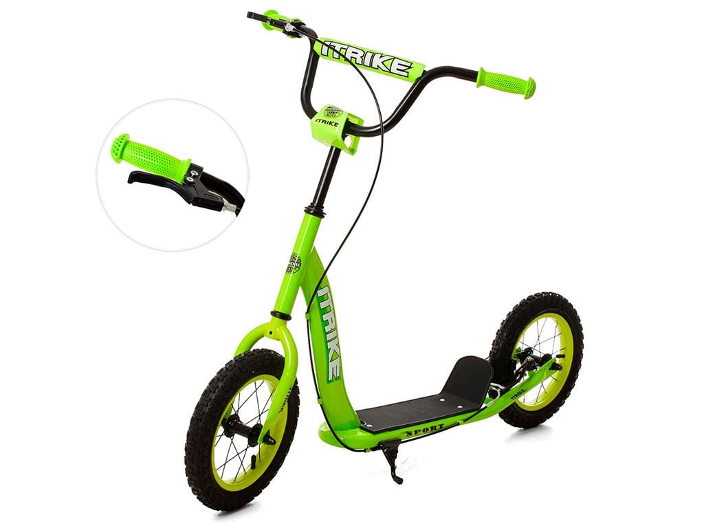 Самокат дорослий колеса 12d 2шт гума кермо 73-85см коробка SR2-043-1 Китай