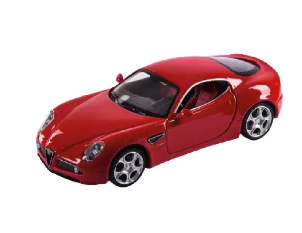 Машина металева 1:32 Alfa Romeo 8C Competizione звук світло відкр двері коробка 18*9*9см 68316 Автопром