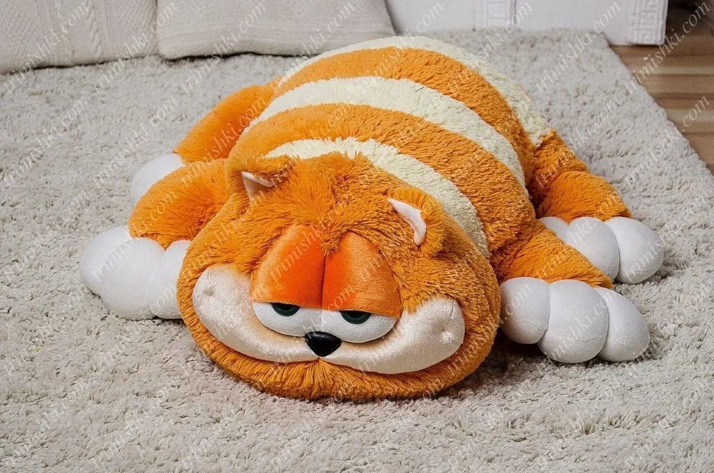 М'яка іграшка кіт Гарфілд лежачий 75см травка 052/2 Україна