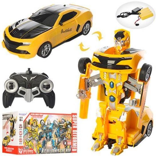 Машина трансформер на р/к акум4,8V USB зарядний пристрій звук світло коробка 32*16,5*13см 6636E Китай