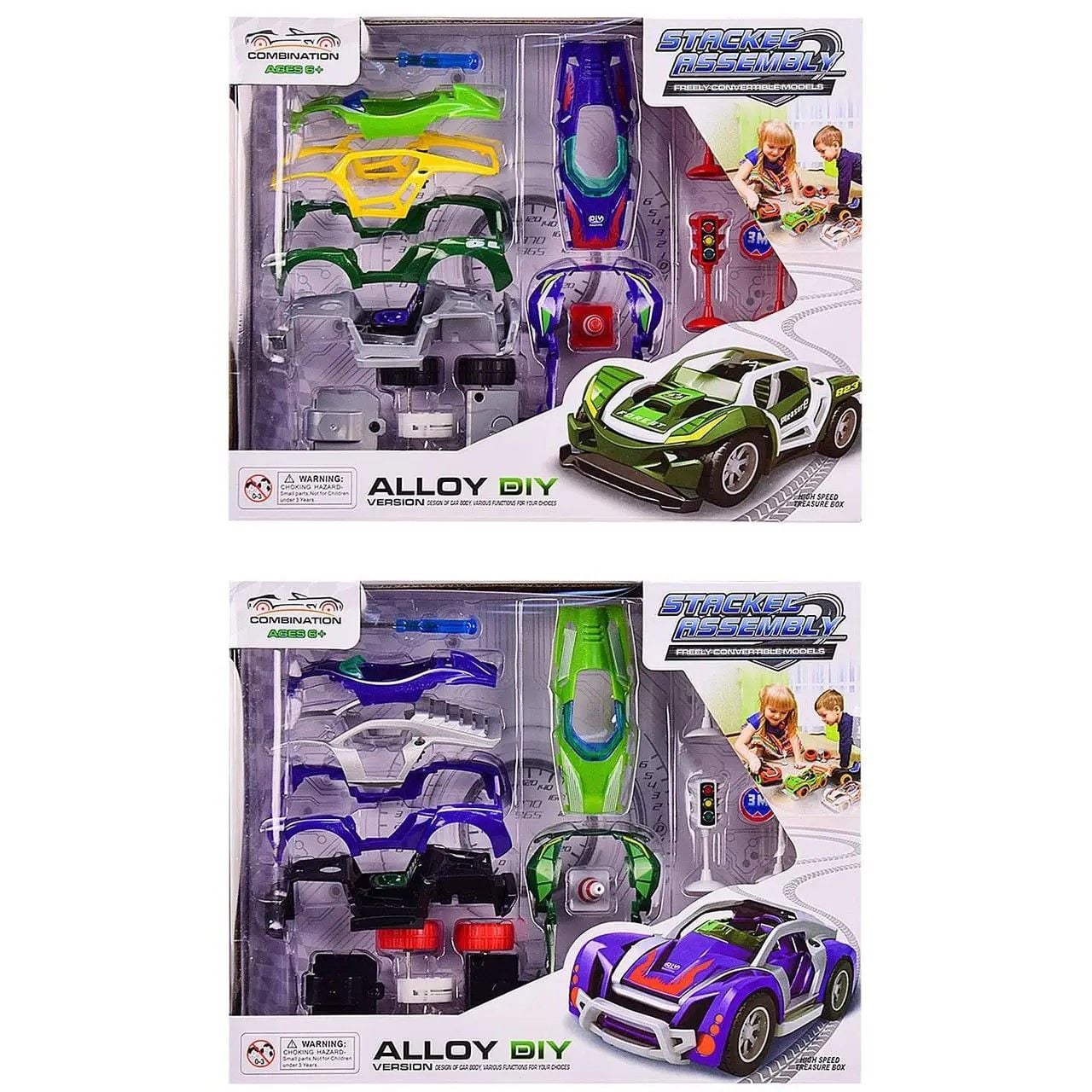 Авто конструктор у вигляді машини батарейки звук в коробці 6709 Китай