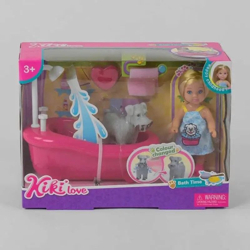 Лялька KiKi ванна пітомець аксесуари в коробці 22*16*9см 88034 Китай
