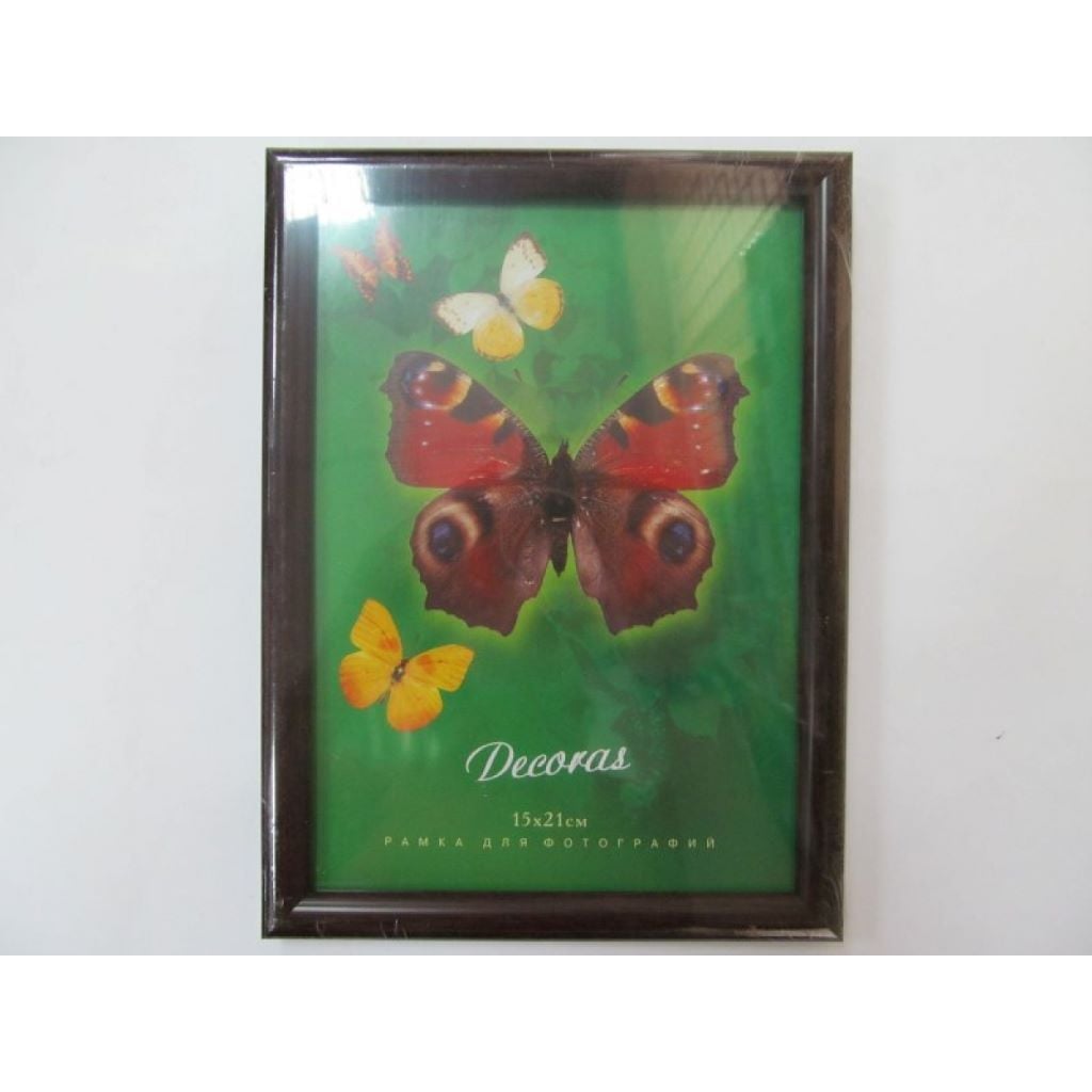 Фоторамка 15*21см багет пластиковий зі склом 999593 Китай