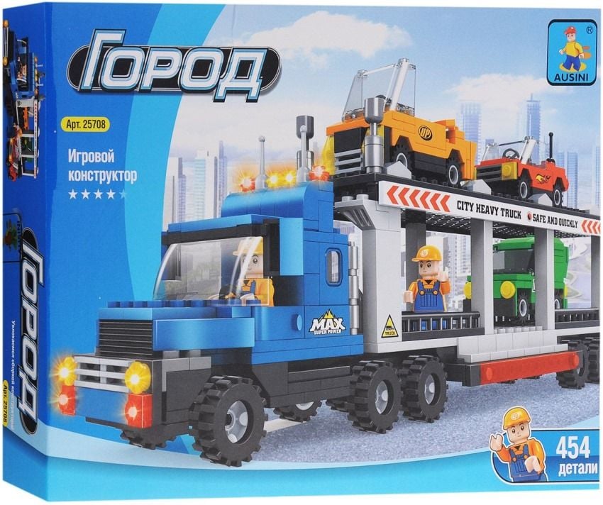 Конструктор 458д Тягач автоперевізник коробка 37*28*6см 25708 KEYIXING